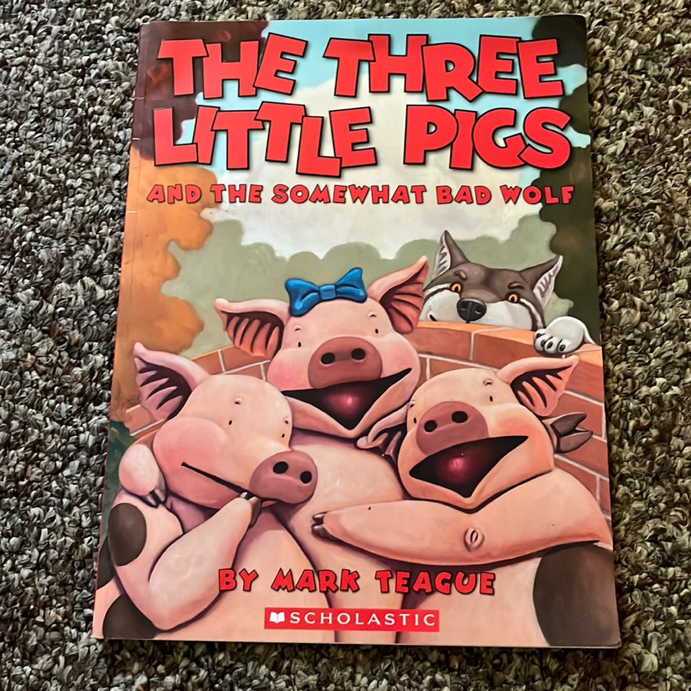 The three little pigs, and somewhat bad wolf book!